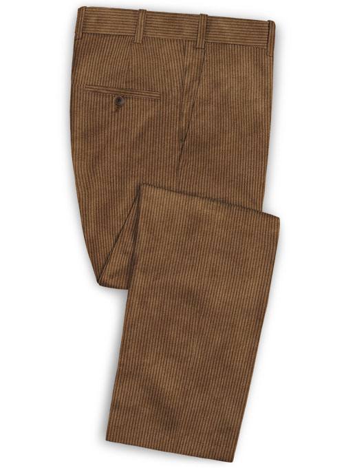 Rust Brown Thick Corduroy Pants