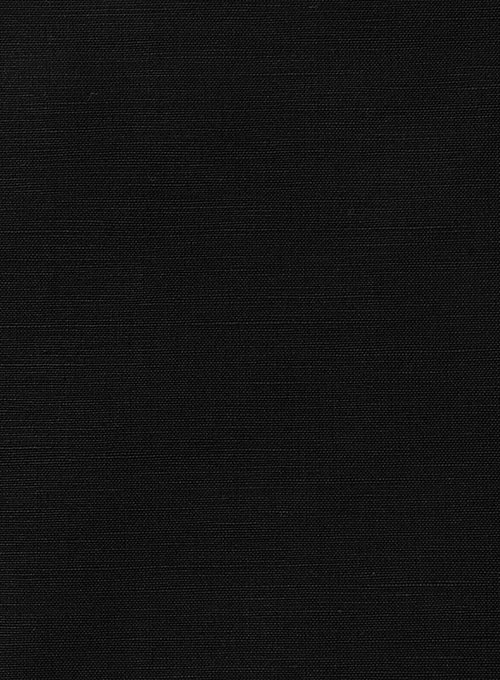 Safari Black Cotton Linen Shorts - Click Image to Close