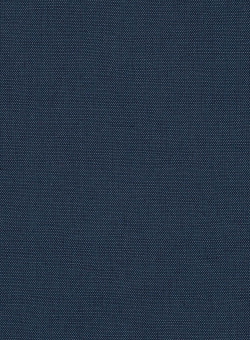 Safari Blue Cotton Linen Pants - Click Image to Close