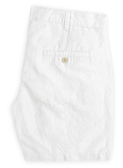 Safari Ivory Cotton Linen Shorts - Click Image to Close