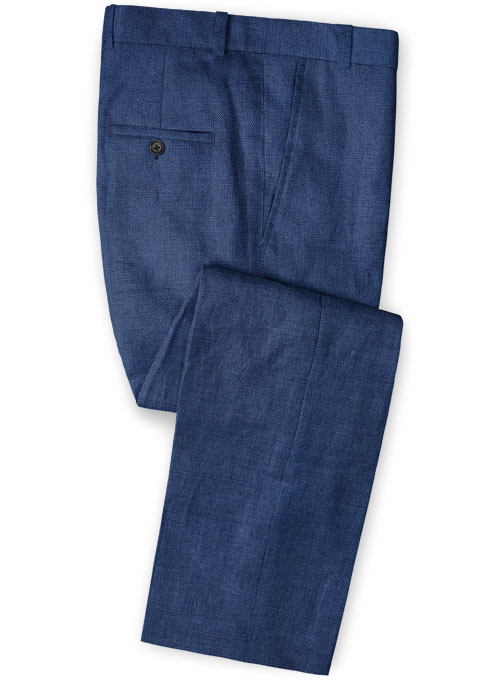 Safari Royal Blue Cotton Linen Pants