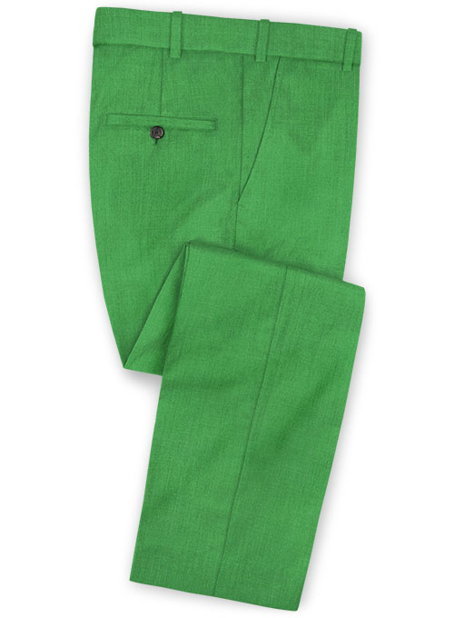 Scabal Bright Green Wool Pants