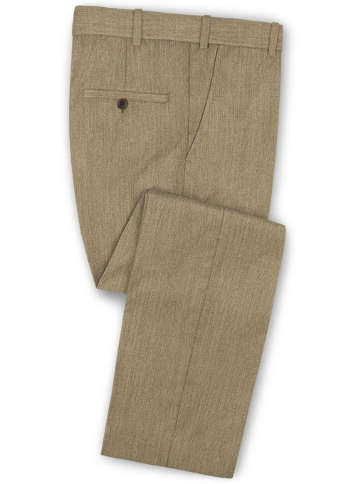 Scabal Crude Brown Wool Pants