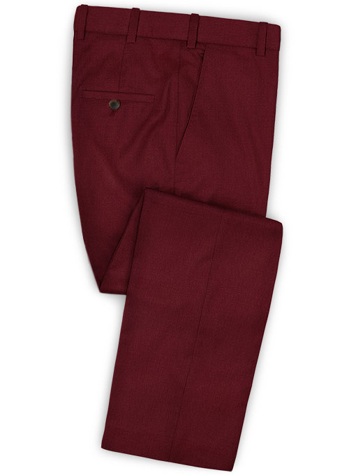 Scabal Maroon Wool Pants