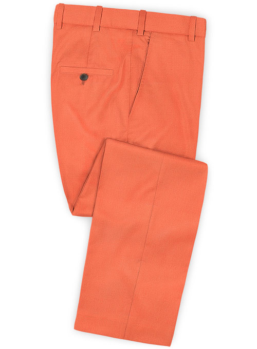 Scabal Portland Orange Wool Pants