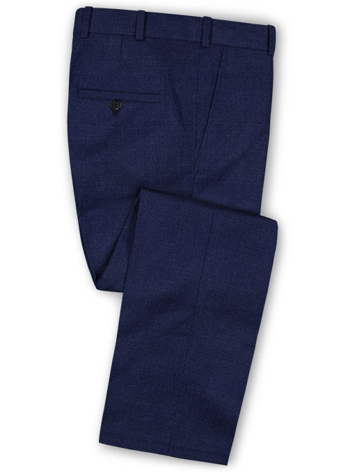 Scabal Regal Blue Wool Pants