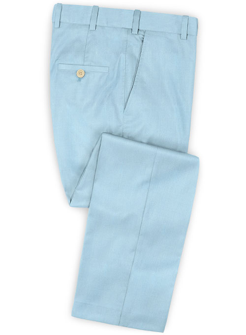 Scabal Sky Blue Wool Pants