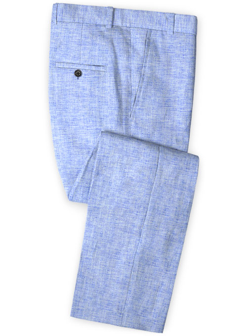 Solbiati Artic Blue Linen Pants