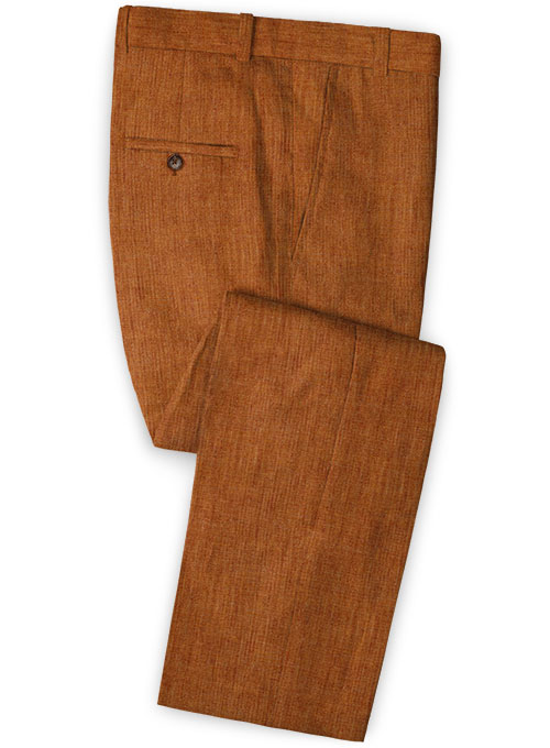 Solbiati Rust Linen Pants