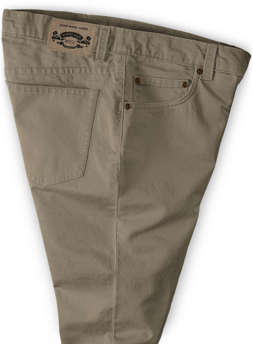 Spring Brown Stretch Chino Jeans - Click Image to Close