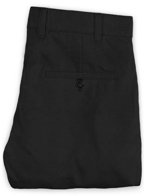 Stretch Summer Weight Black Chino Pants