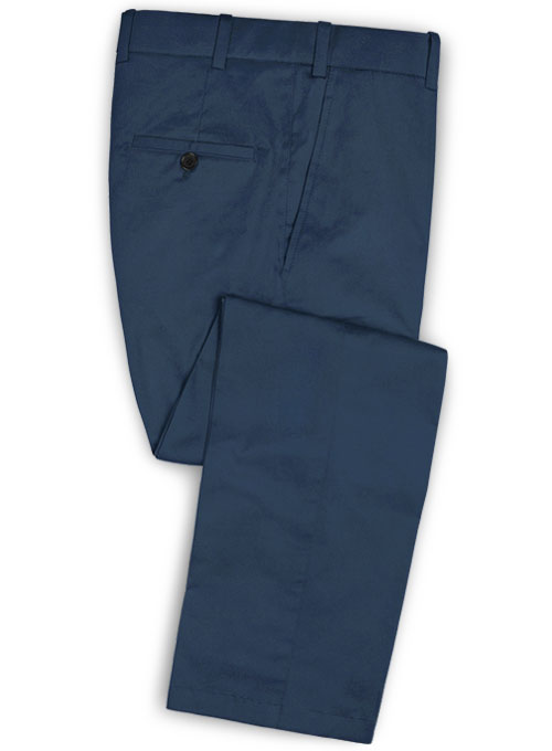 Stretch Summer Weight Ink Blue Chino Pants