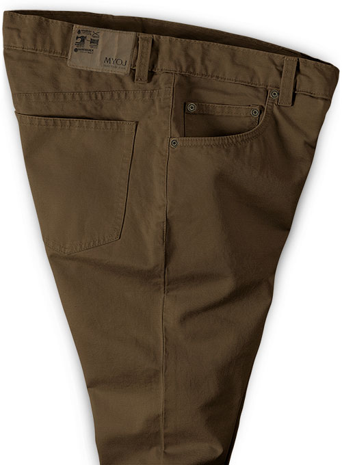Stretch Summer Weight Brown Chino Jeans