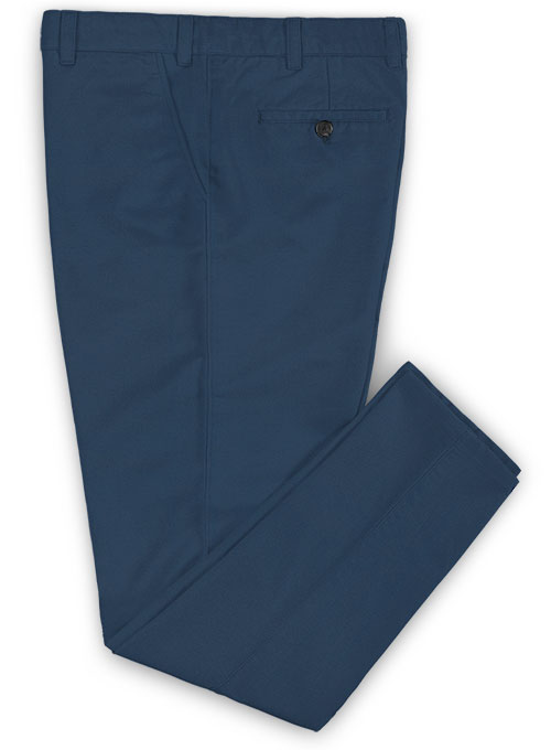 Stretch Summer Weight Ink Blue Chino Pants