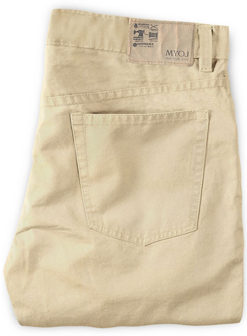 Stretch Summer Weight Light Khaki Chino Jeans