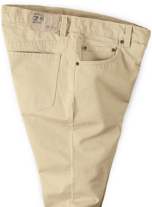Stretch Summer Weight Light Khaki Chino Jeans - Click Image to Close