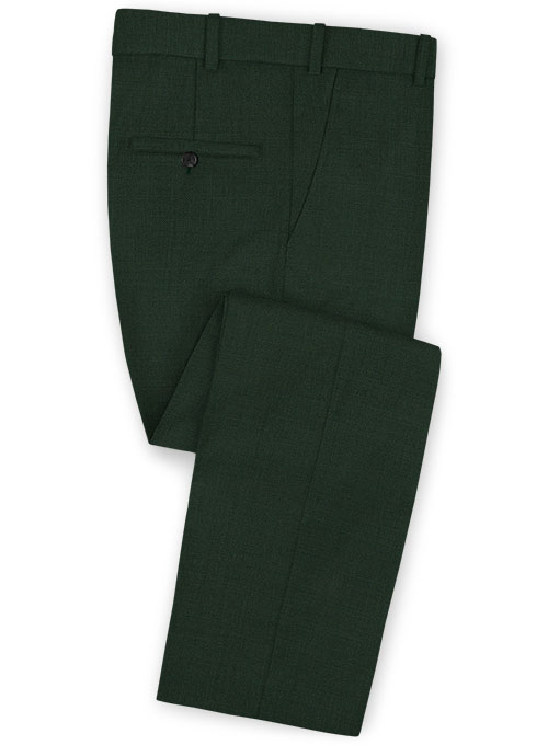 Stretch Green Wool Pants