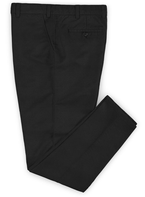 Black Stretch Chino Pants - Click Image to Close