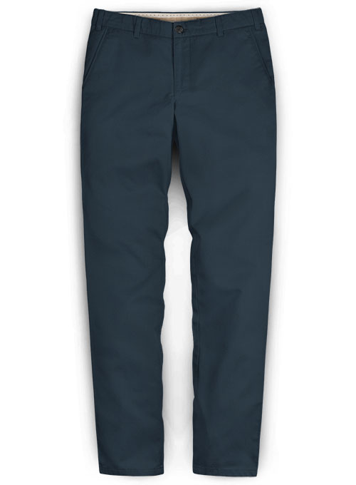 Dark Blue Stretch Chino Pants