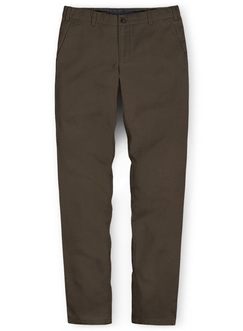 Dark Brown Stretch Chino Pants