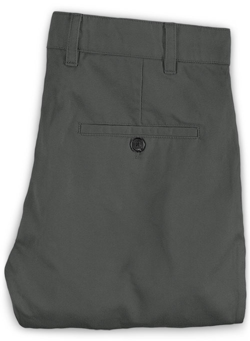 Dark Gray Stretch Chino Pants