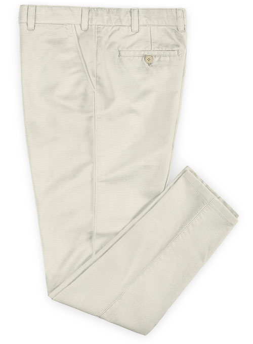 Light Beige Stretch Chino Pants - Click Image to Close