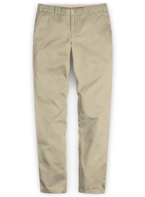 Light Khaki Stretch Chino Pants