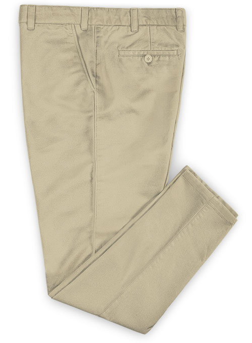 Light Khaki Stretch Chino Pants - Click Image to Close