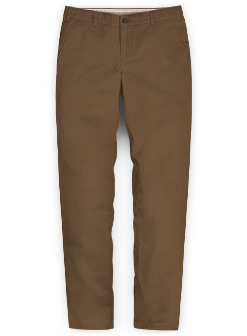 Brown Stretch Chino Pants