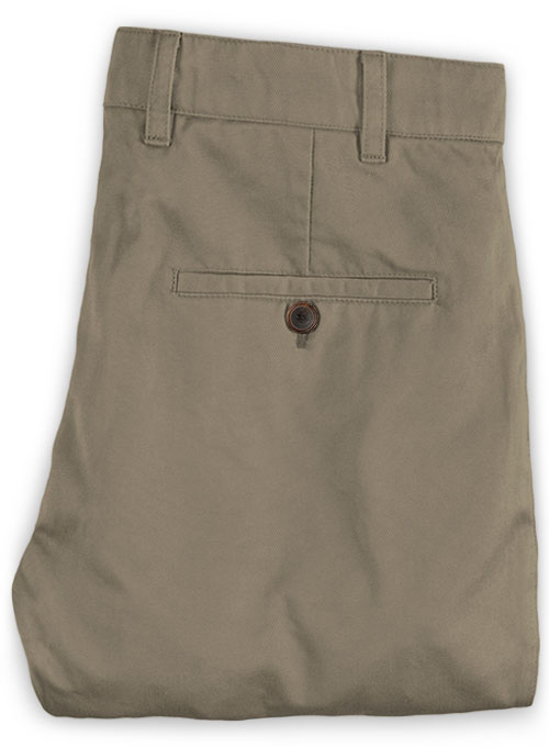 Spring Brown Stretch Chino Pants - Click Image to Close