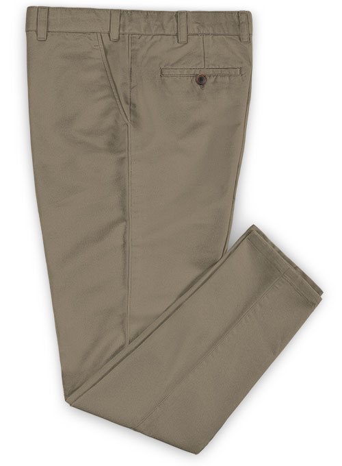 Spring Brown Stretch Chino Pants - Click Image to Close
