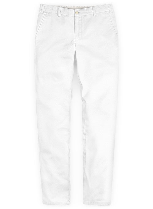 White Stretch Chino Pants