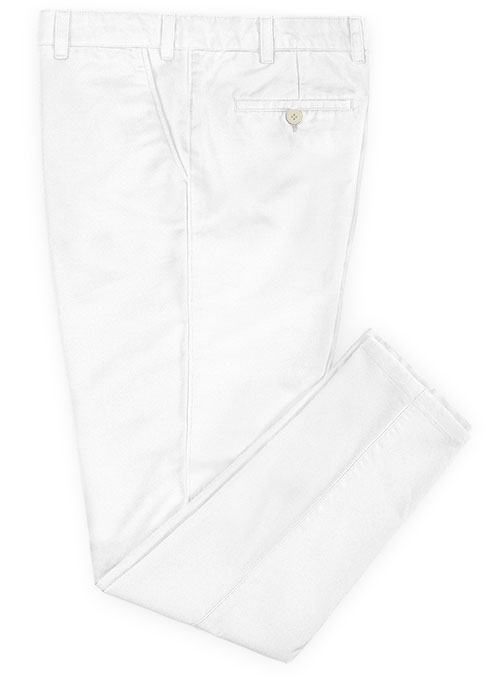 White Stretch Chino Pants