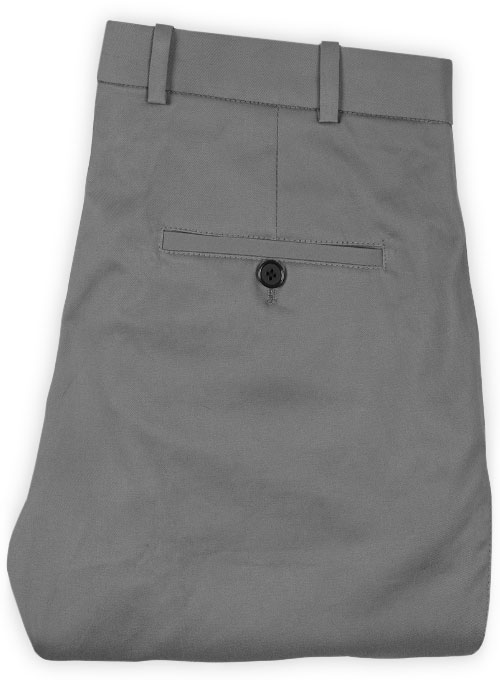 Stretch Summer Weight Gray Chino Pants