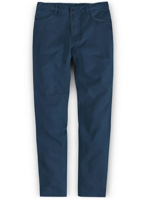 Stretch Summer Weight Ink Blue Chino Jeans