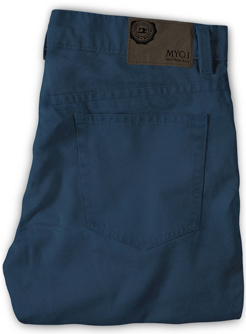 Stretch Summer Weight Ink Blue Chino Jeans