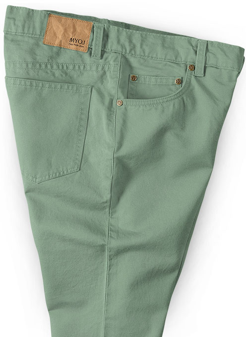 Stretch Summer Weight Spring Green Chino Jeans