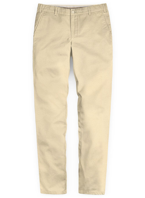 Stretch Summer Weight Light Khaki Chino Pants