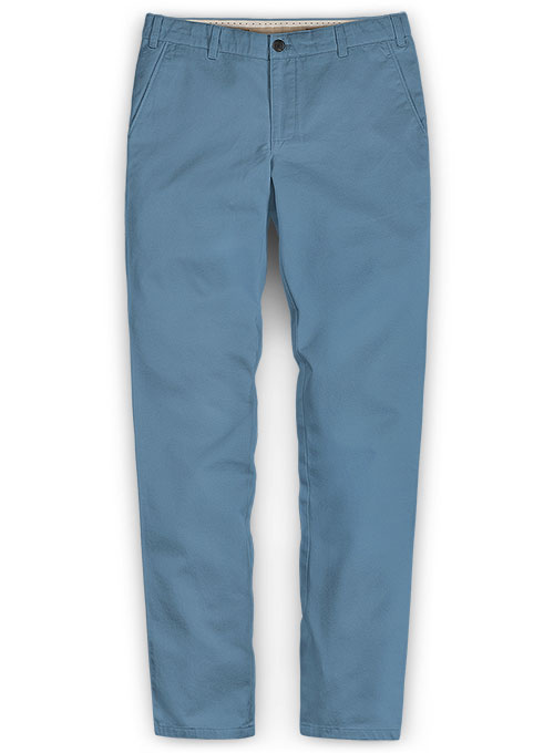 Stretch Summer Weight Saga Blue Chino Pants