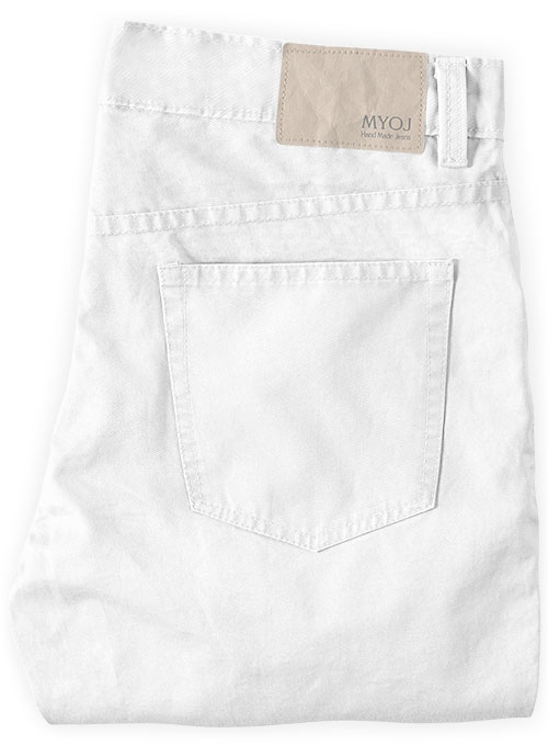 Summer Weight White Chino Jeans - Click Image to Close