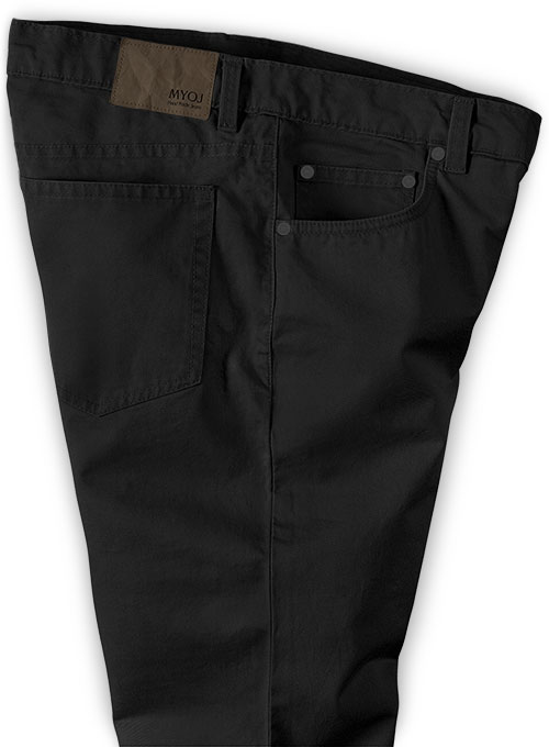 Summer Weight Black Chino Jeans - Click Image to Close