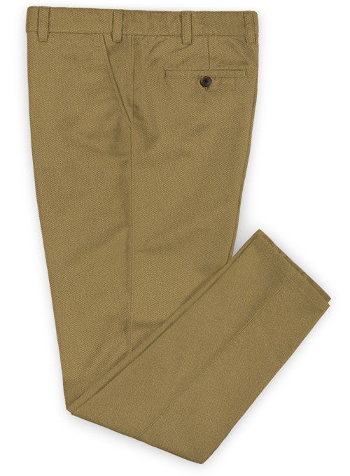 Tan Peach Finish Chinos - Click Image to Close