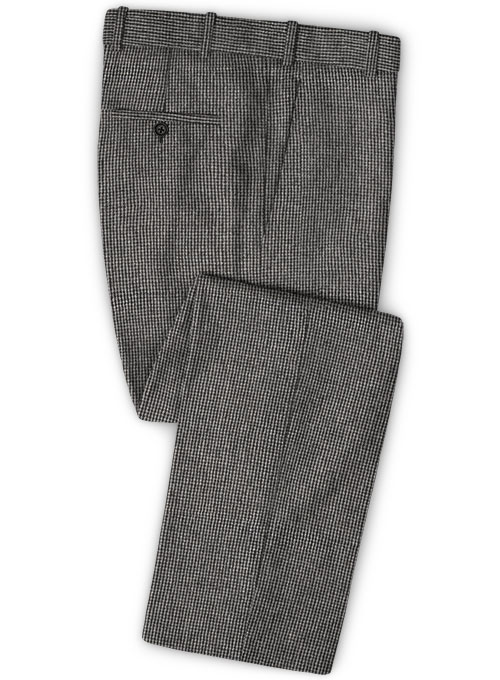 Vintage Gray Macro Weave Tweed Pants