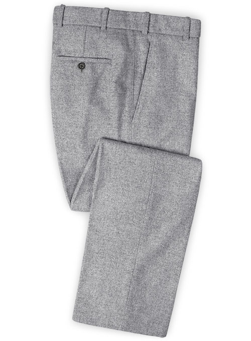 Vintage Plain Gray Tweed Pants