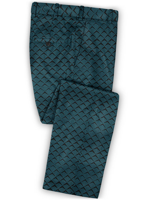 Ziata Teal Wool Pants