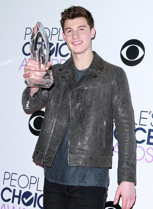 Shawn Mendes Leather Jacket - Click Image to Close