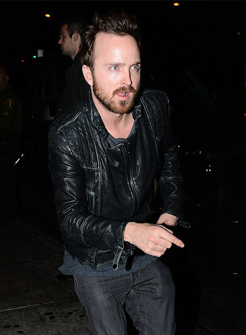 Aaron Paul Arcade Fire Concert Leather Jacket - Click Image to Close