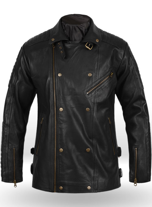 Leather Biker Jacket #444