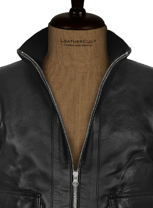 Black Daniel Craig Royal Casino Leather Jacket - Click Image to Close