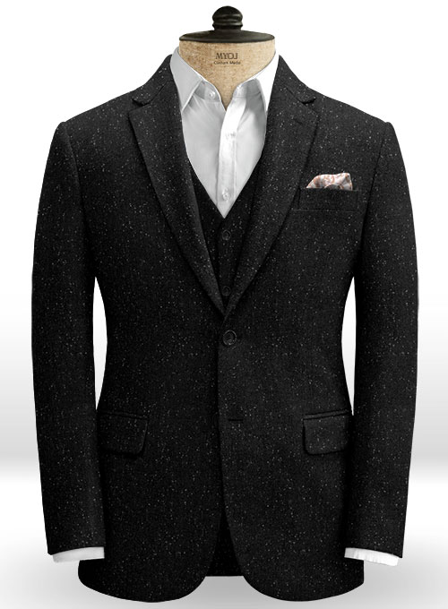 Black Flecks Donegal Tweed Jacket